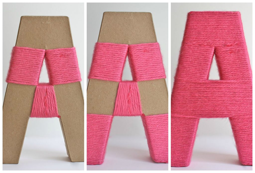 Cómo hacer letras decoradas con lana