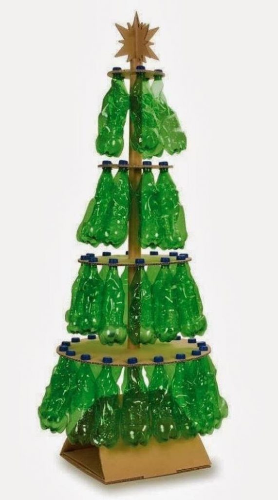 Como hacer un árbol de Navidad con material de reciclaje
