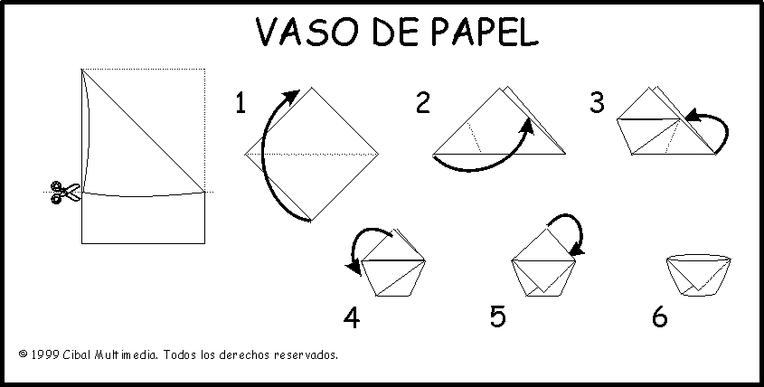 Cómo hacer un vaso de papel 