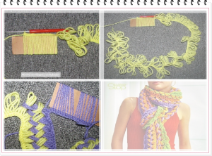 Como tejer una bufanda con patrón de cartón 3